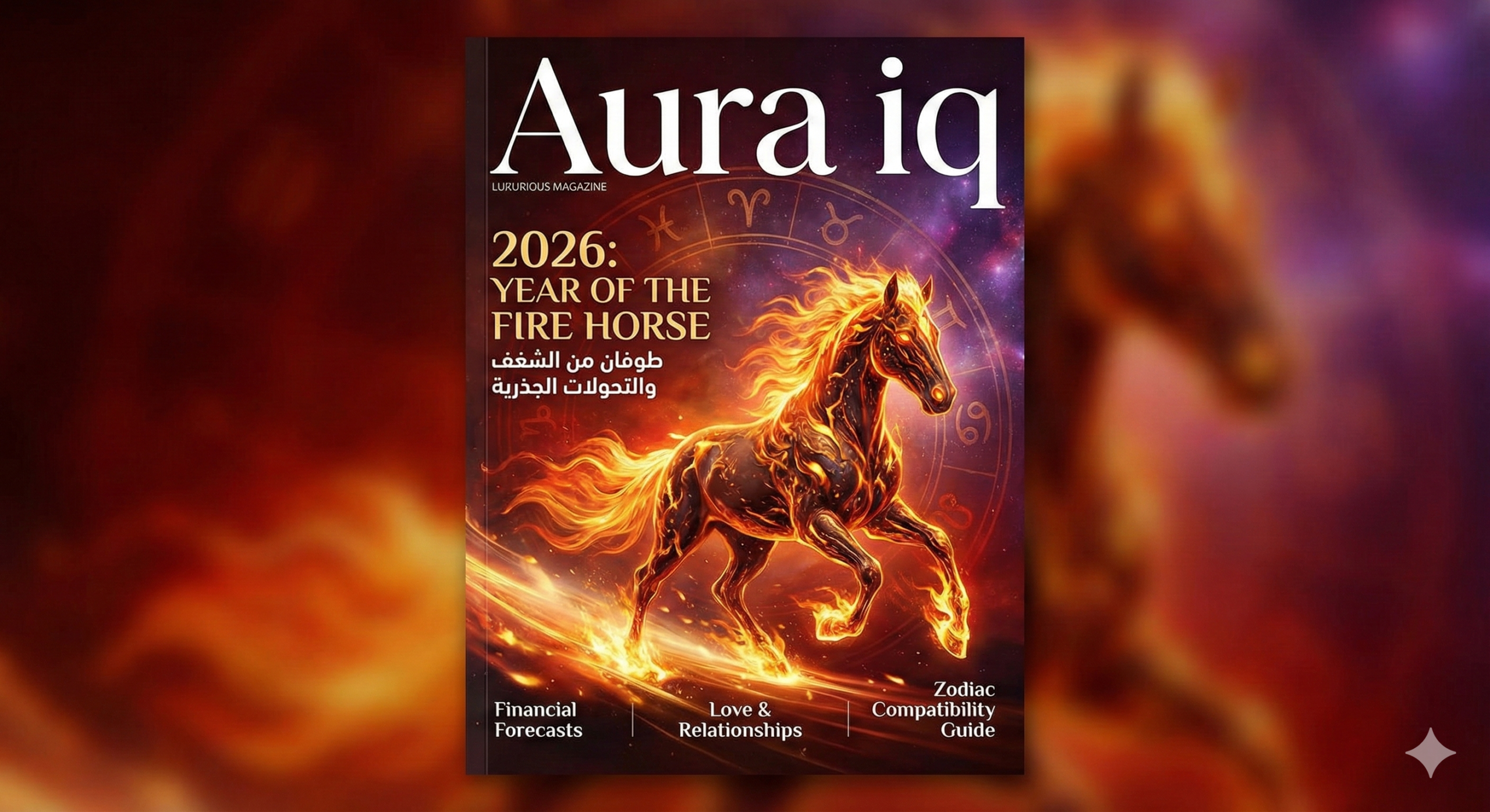 تقرير خاص لمجلة Aura iq: عام الحصان الناري 2026 – طوفان من الشغف والتحولات الجذرية