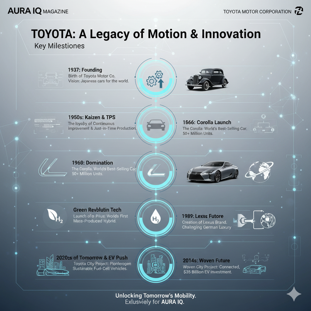 🚗 تويوتا: الفلسفة التي حركت العالم.. من نول الخشب إلى سيارات المستقبل